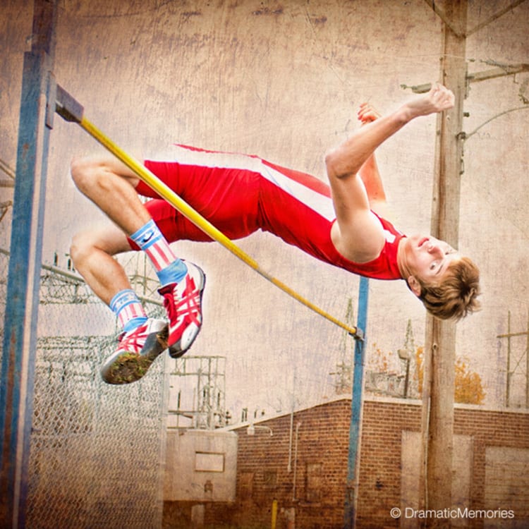 Sports Senior Pictures Track High Jumper